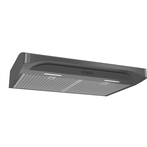 Broan-Nutone Elite 30in. Convertible Under-Cabinet Range Hood with LED Lighting, Black Stainless Steel, 375 CFM ALT230BLS - main